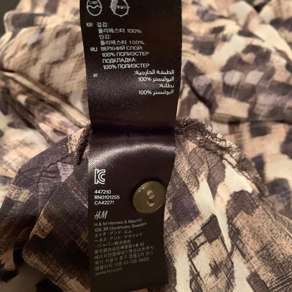 H&M  High low Animal Print Ruffle Midi Dress Size 6 - Picture 12 of 15